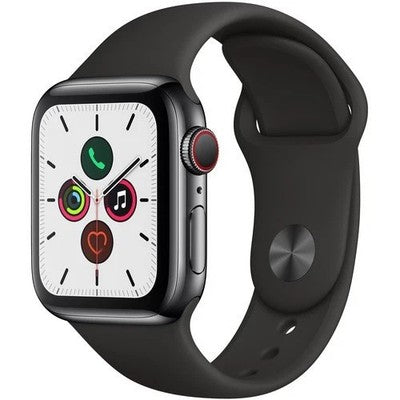 Refurbished Apple Watch Series 5 44mm Cellular Stainless Steel (Simlockvrij) Spacegrijs