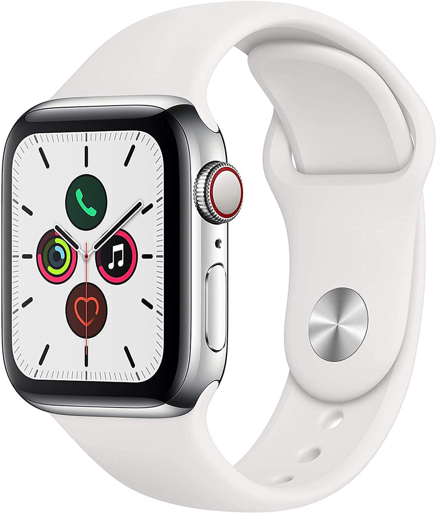 Refurbished Apple Watch Series 5 44mm Cellular Stainless Steel (Simlockvrij) Zilver