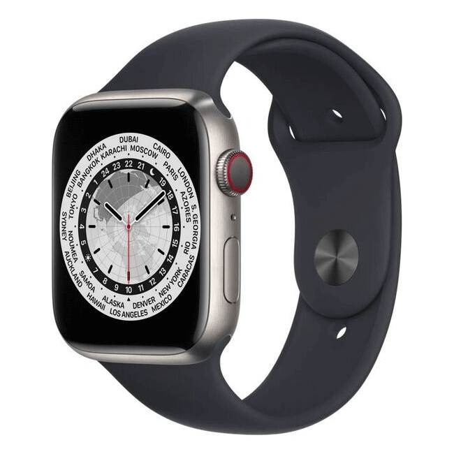 Apple Watch Series 7 41mm Cellular Titanium (Simlockvrij) Zilver